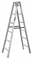 Hliníkový obojstranný maliarsky rebrík, 2x6 schodov