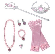 Rukavice CROWN Scepter SET AURORA RAPUNZEL 7 DIELOV RUŽOVÁ Rukavice CROWN Scepter SET AURORA RAPUNZEL 7 DIELOV RUŽOVÁ