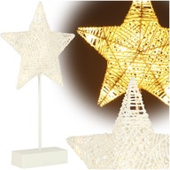 Vianočná dekorácia stojaca hviezda 39cm 10LED tepložltý bate napájací zdroj