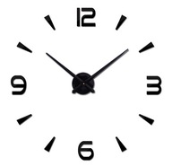 Nástenné hodiny, veľké, 80-120 cm, čierne, 4 číslice