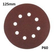 brúsny papier na suchý zips 125 mm s 8 otvormi p60 (50 ks.)