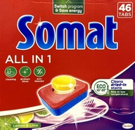 SOMAT ALL IN 1 Lemon tablety do umývačky riadu 46 ks SOMAT ALL IN 1 Lemon tablety do umývačky riadu 46 ks