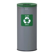 Ekologický odpadkový kôš Alda, 45 l, na triedenie: sklo, oceľ s organickým povlakom Ekologický odpadkový kôš Alda, 45 l, na triedenie: sklo, oceľ s organickým povlakom