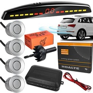 4x CÚVACÍ PARKOVACÍ SENZOR LED LCD SLIM STRIEBORNÝ 4x CÚVACÍ PARKOVACÍ SENZOR LED LCD SLIM STRIEBORNÝ