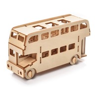 Little Story Drevené puzzle 3D model - Autobus