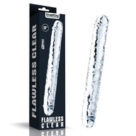 Dvojčlenné, obojstranné dildo, 30 cm, bezfarebné Dvojčlenné, obojstranné dildo, 30 cm, bezfarebné