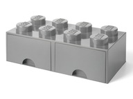 LEGO kontajner so zásuvkami Brick 8 Grey LEGO kontajner so zásuvkami Brick 8 Grey