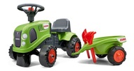 Traktor Jeździk Claas s prívesom, hrabľami a lopatou F212C