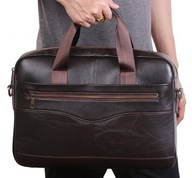 Pánska hnedá obchodná taška na notebook 15,6" kožená aktovka Pánska hnedá obchodná taška na notebook 15,6" kožená aktovka