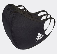 Čierne masky s logom Adidas 3balenie Čierne masky s logom Adidas 3balenie
