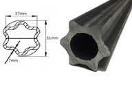 Rúrka kardanového hriadeľa profilovaná hviezdicová 51x37x7mm 1m