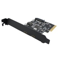 Karta adaptéra PCIe 2X na USB C 3.1 Gen2 10 Gb/s Karta adaptéra PCIe 2X na USB C 3.1 Gen2 10 Gb/s