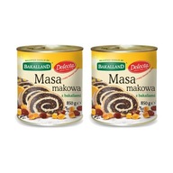 Maková hmota so sušeným ovocím BAKALLAND 2x 850 g