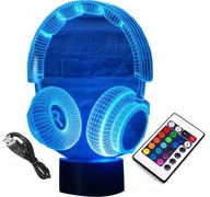 3D LED LAMPA DJ slúchadlá 16 RGB farieb 3D LED LAMPA DJ slúchadlá 16 RGB farieb