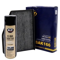 Uhlíkový kabínový filter SCT SAK166 +Klima Doktor K2