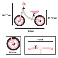 Balančný bicykel Trike Fix Balance ultra ľahký 1,8kg sivoružový Balančný bicykel Trike Fix Balance ultra ľahký 1,8kg sivoružový