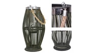 Zelený bambusový lampáš 21x38cm BOHO Zelený bambusový lampáš 21x38cm BOHO