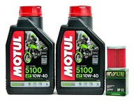 Motocyklový olej MOTUL 5100 10W40 2L + olejový filter
