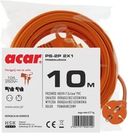 Záhradný predlžovací kábel Acar PS-2P 2X1 10m oranžový