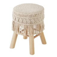 Okrúhla BOHO TABOTURKA, TABULKA na toaletný stolík, výška 42 cm