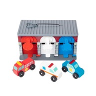 Hračka pre chlapca Drevená garáž pre záchranárske autá MelissaandDoug Hračka pre chlapca Drevená garáž pre záchranárske autá MelissaandDoug