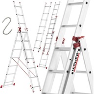 Hliníkový rebrík 3x7 multifunkčný PRO 150kg