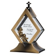 Personalizovaná sviečka, zlatý, strieborný, čierny kosoštvorec s gravírovaním VÁŠHO VLASTNÉHO TEXTU Personalizovaná sviečka, zlatý, strieborný, čierny kosoštvorec s gravírovaním VÁŠHO VLASTNÉHO TEXTU