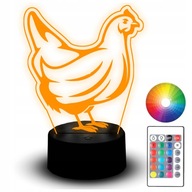 LED NOČNÁ LAMPA SLIEPKA, KOHÚT, ZVIERATKO 3D, VAŠE MENO LED NOČNÁ LAMPA SLIEPKA, KOHÚT, ZVIERATKO 3D, VAŠE MENO