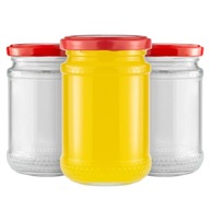 120X Zaváracie poháre 300ml HONEYCOMB Dóza na medový džem 120X Zaváracie poháre 300ml HONEYCOMB Dóza na medový džem