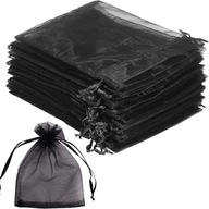 100x organzové vrecúška SVADOBNÉ SVADOBNÉ SPOJENIE čierne 9x12 darčekových vrecúšok 100x organzové vrecúška SVADOBNÉ SVADOBNÉ SPOJENIE čierne 9x12 darčekových vrecúšok