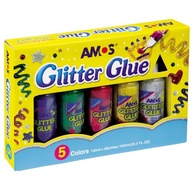 AMOS DEKORATÍVNE GLITRKY S GLITROM 5 farieb 120ml AMOS DEKORATÍVNE GLITRKY S GLITROM 5 farieb 120ml