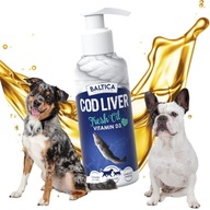 Baltica COD LIVER olej z tresčej pečene pre psov a mačky vitamín D3 omega-3