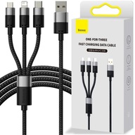 BASEUS STRONG UNIVERZÁLNY KÁBEL 3v1 USB-C MICRO USB LIGHTNING 3,5A 120CM BASEUS STRONG UNIVERZÁLNY KÁBEL 3v1 USB-C MICRO USB LIGHTNING 3,5A 120CM