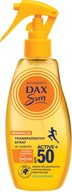 DAX SUN sprej na opaľovanie SPF50 ACTIVE+ spúšťač