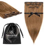 Clip In Natural Hair 43 cm 3 pásky 60 gramov #8 Tmavá blond Clip In Natural Hair 43 cm 3 pásky 60 gramov #8 Tmavá blond