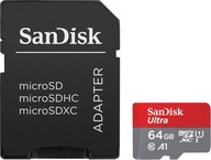 SanDisk Ultra microSDXC 64 GB Android 140 MB/s A1 UHS-I + adaptér