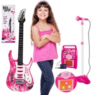 Elektrická gitara so zosilňovačom a mikrofónom Elektrická gitara so zosilňovačom a mikrofónom