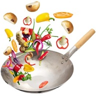PANvica WOK 35 CM, RUČNE KOVANÁ, HLBOKÁ, PEVNÁ PANvica WOK 35 CM, RUČNE KOVANÁ, HLBOKÁ, PEVNÁ