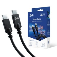 Kábel 3MK USB-C Type-C 100W 1M 4K60Hz pre monitor Kábel 3MK USB-C Type-C 100W 1M 4K60Hz pre monitor