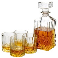 Sklenená karafa + 4 poháre 0,9l whisky brandy set Sklenená karafa + 4 poháre 0,9l whisky brandy set