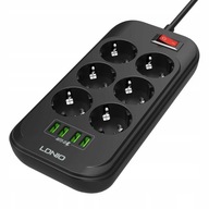 Predlžovací kábel Power Strip 6 ZÁSUVEK + 4x USB 2M Predlžovací kábel Power Strip 6 ZÁSUVEK + 4x USB 2M
