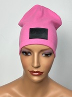 Jednoduchý ružový rebrovaný unisex jarný klobúk