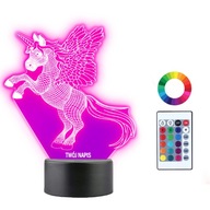 LED nočná lampa 3D Pegasus Unicorn s vyrytým názvom LED nočná lampa 3D Pegasus Unicorn s vyrytým názvom