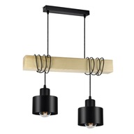 Závesná lampa Luster Black Wooden Beam LED Závesná lampa Luster Black Wooden Beam LED