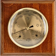 BAROMETER HYGROMETER TEPLOMER RETRO drevená meteostanica