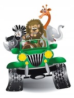 Samolepka na stenu pre deti 60 cm Jeep safari 2 Samolepka na stenu pre deti 60 cm Jeep safari 2