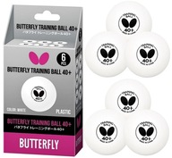 TRÉNING BUTTERFLY Loptičky na stolný tenis Biele - 6 ks. TRÉNING BUTTERFLY Loptičky na stolný tenis Biele - 6 ks.