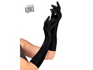 Karnevalové rukavice, čierne, 40 cm