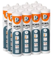 Akryl akryl silikón biely 280 ml Pplus x 12 kusov Akryl akryl silikón biely 280 ml Pplus x 12 kusov