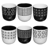 KERAMICKÝ HRNČEK SET ozdobných pohárov, 6x KERAMICKÝ HRNČEK SET ozdobných pohárov, 6x
